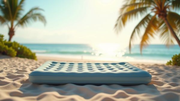Confort incomparable avec un matelas de plage gonflable